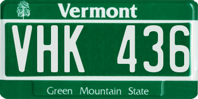 VT license plate VHK436