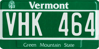 VT license plate VHK464