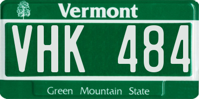 VT license plate VHK484
