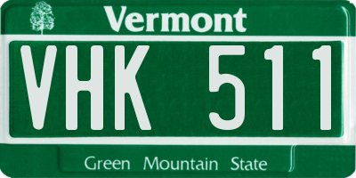 VT license plate VHK511