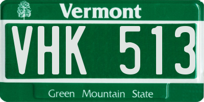 VT license plate VHK513