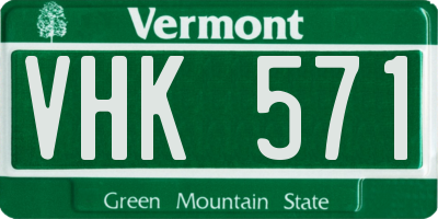 VT license plate VHK571