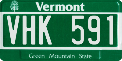 VT license plate VHK591