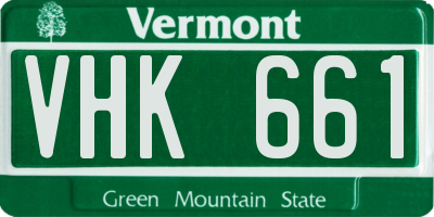 VT license plate VHK661