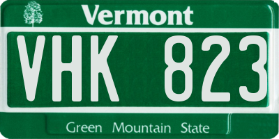 VT license plate VHK823