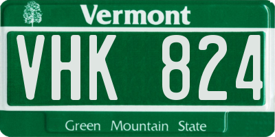 VT license plate VHK824