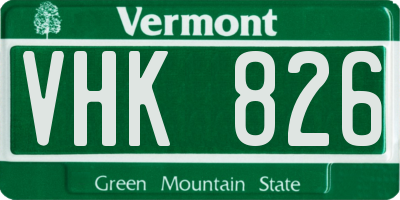 VT license plate VHK826