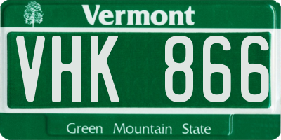 VT license plate VHK866
