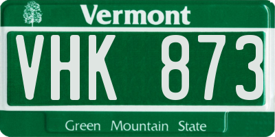 VT license plate VHK873