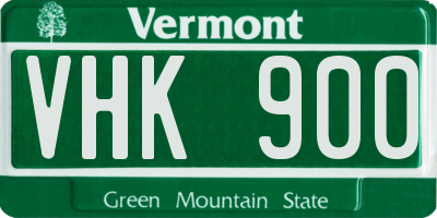 VT license plate VHK900