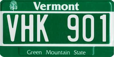 VT license plate VHK901
