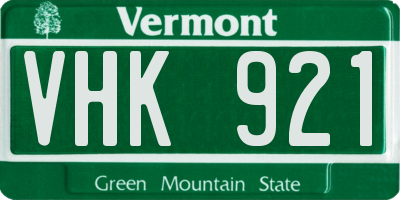 VT license plate VHK921