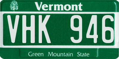 VT license plate VHK946