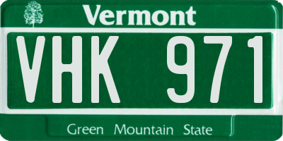 VT license plate VHK971