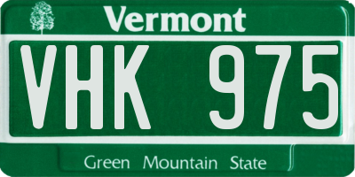 VT license plate VHK975