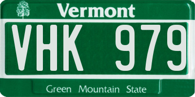 VT license plate VHK979