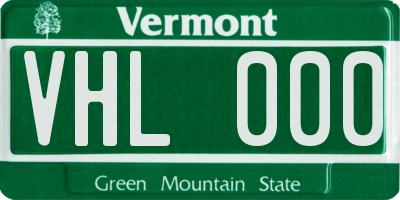 VT license plate VHL000