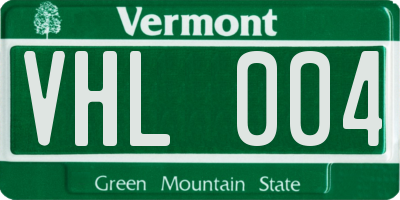 VT license plate VHL004