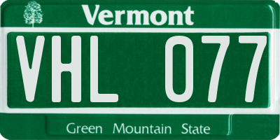 VT license plate VHL077