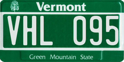 VT license plate VHL095