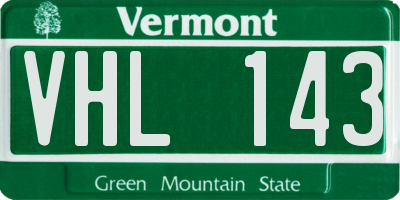 VT license plate VHL143