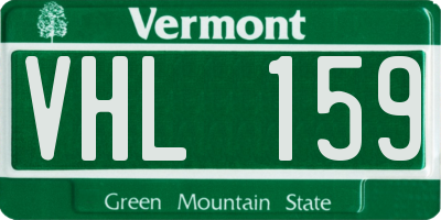 VT license plate VHL159