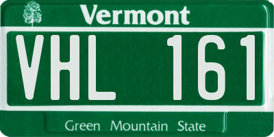 VT license plate VHL161
