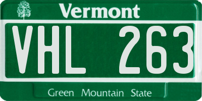 VT license plate VHL263