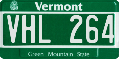 VT license plate VHL264