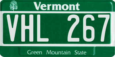 VT license plate VHL267