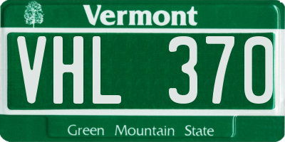 VT license plate VHL370
