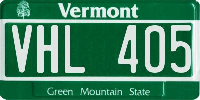 VT license plate VHL405