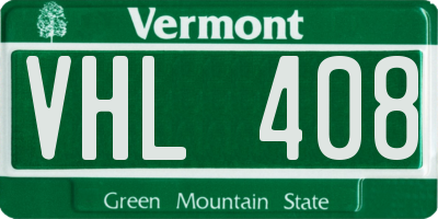 VT license plate VHL408