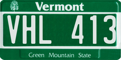 VT license plate VHL413