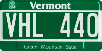 VT license plate VHL440