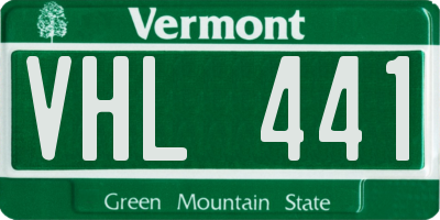 VT license plate VHL441