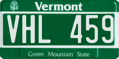 VT license plate VHL459