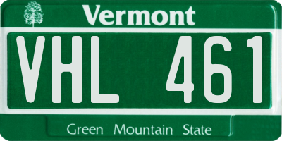 VT license plate VHL461