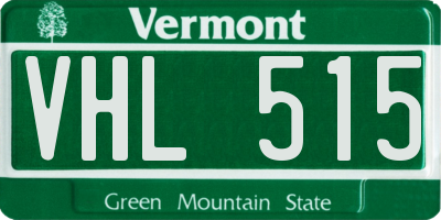 VT license plate VHL515