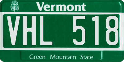 VT license plate VHL518