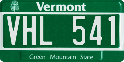 VT license plate VHL541