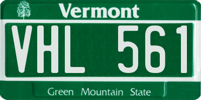 VT license plate VHL561