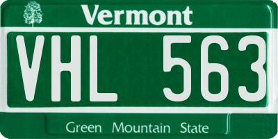 VT license plate VHL563