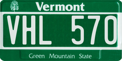 VT license plate VHL570