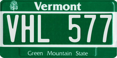 VT license plate VHL577