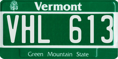 VT license plate VHL613