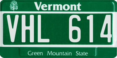 VT license plate VHL614
