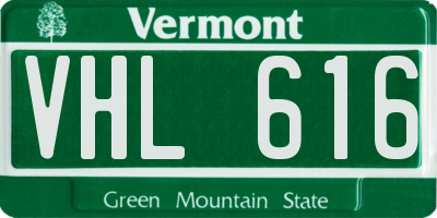 VT license plate VHL616