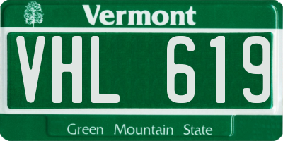 VT license plate VHL619
