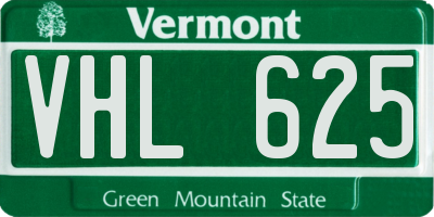 VT license plate VHL625
